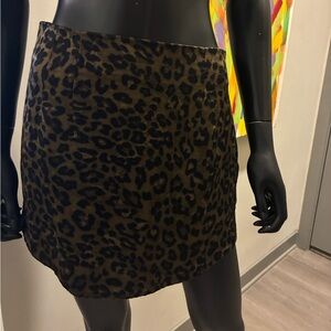 Zara Animal Print Mini Skirt